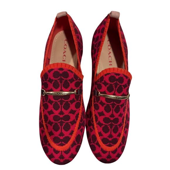 Coach Harling Signature Loafer - Red - Size: 9 - Picture 1 of 6